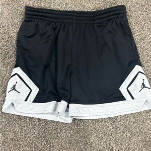 Boys Black and White Athletic Mesh Shorts
